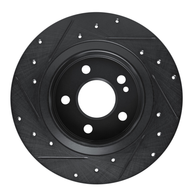 Mercedes-Benz A200 Brake Rotor (1) - Rear Right - R1 Concepts - Drilled & Slotted - Black - `19-`26